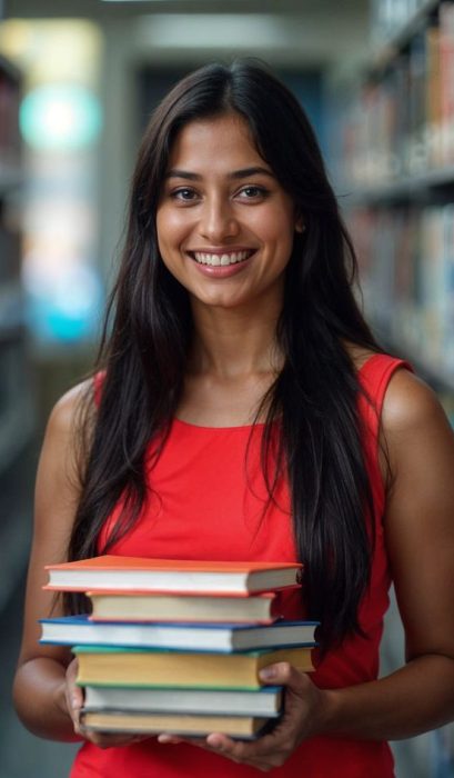 Smiling Indian student